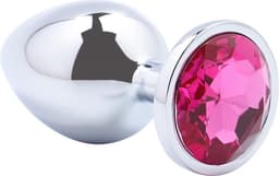 Banoch - Buttplug Aurora Hot Pink Large - Metalen buttplug - Diamant steen - Roze — thumbnail 1