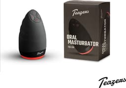 Teazers - Orale Masturbator - Masturbator - Oplaadbaar - Waterbasis - Sex Toys voor Mannen - Masturbator voor Man - Masturbators - Masturbator voor Mannen Elektrisch - Rood/Zwart — thumbnail 2