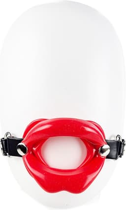 BNDGx® - Gag voor Blow job - Rood - Seks speeltje - mond strap masker bdsm fetish — thumbnail 5