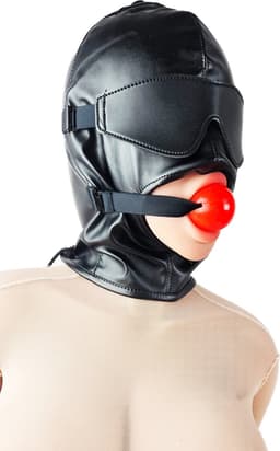 BNDGx® - Extreme BDSM sex Masker - Nep Leer - Met Gag blinddoek - SM Erotisch — thumbnail 1
