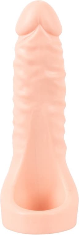 Realistixxx Double Fucker Opzet Dildo Vibrator - Rekbare Dubbele Penetratie Strapon Dildo - Strapon voor Mannen met Vibratie 18 cm — thumbnail 8