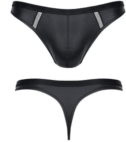 LINGERIE OUTLET Wetlook Men's Thong black 2XL — thumbnail 4