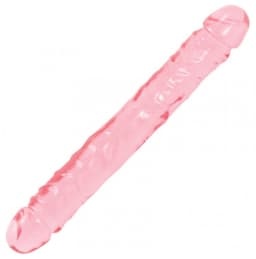 Doc Johnson Crystal Jellies dubbele dildo Jr. Double Dong roze - 30,23 cm — thumbnail 6