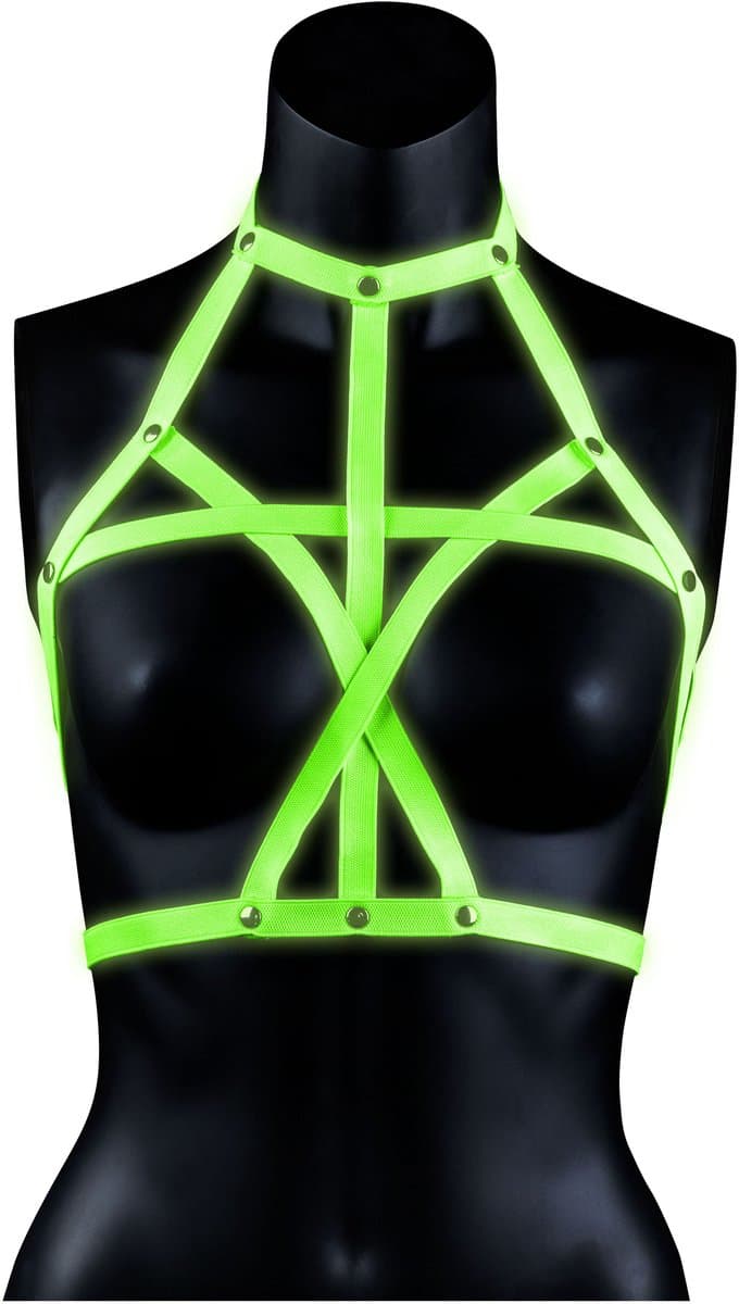 Shots - Ouch! BH Harnas - L/XL neon green/black L/XL — afbeelding 1