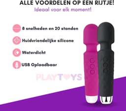 Personal Massager & Magic Wand Vibrator - G Spot Vibrator & Clitoris Stimulator - Stille Vibrators voor Vrouwen - Sex Toys ook voor Koppels - Erotiek - Obsidian Black — thumbnail 3