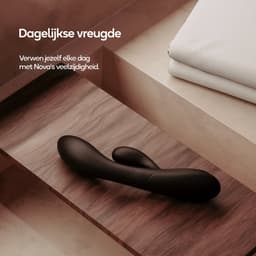 Eva® Nova - Rabbit Vibrator - Clitoris & G-spot Stimulatie - Verleidelijke Audio Verhalen - Fluisterstil & Discreet - Sex toys voor Vrouwen - Vibrators voor Koppels - Seksspeeltjes - Vibrators voor vrouwen - Cadeau voor vrouw - Obsidian Black — thumbnail 9