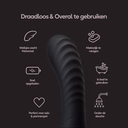 Eva® Arc - Gebogen Design Vibrator - Intense Clitoris & G-spot Stimulator - Spannende Luisterverhalen - Vibrators voor Vrouwen & Koppels - Stijlvolle Dildo - Premium Sex Toys voor Vrouwen - Cadeau voor vrouw - Obsidian Black — thumbnail 8