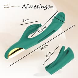 Erodit® triple sensation 3 in 1 vibrator - tong vibrator- lik vibrator- Anaal dildo -G-spot -clitoris stimulator– vibrators voor vrouwen- 14 modus - sex toys -seksspeeltjes -Erotiek voor vrouwen, mannen — thumbnail 2