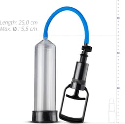 EasyToys - Penispomp met Grippomp - Penispompen - Penis Pomp - Sex Toys voor Mannen - Transparant met Blauw — thumbnail 7
