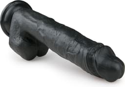 EasyToys - Realistische Dildo met Balzak - Dildo met Zuignap - 26,5 cm - Dildo's - Sex Toys voor Vrouwen en Mannen - Dildo Mannen Anaal - Zwart — thumbnail 3