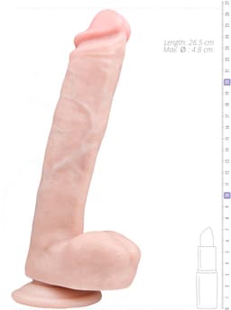 EasyToys - Realistische Dildo met Balzak - Dildo met Zuignap - 26,5 cm - Dildo's - Sex Toys voor Vrouwen en Mannen - Dildo Mannen Anaal - Beige — thumbnail 5