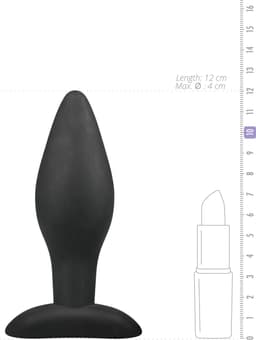 Medium Zwarte Siliconen Buttplug — thumbnail 5