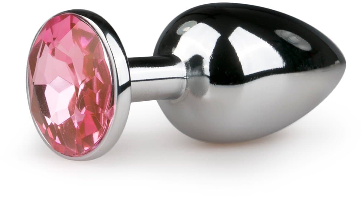 Metalen buttplug Zilver/Roze - S — afbeelding 1
