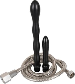 You2Toys – Anal Shower met 2 Verschillende Plugs en Doucheslang voor Dubbel Genot Deluxe Uitvoering – Zwart — thumbnail 1