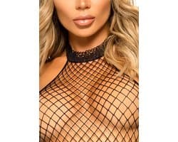Racer neck bodystocking