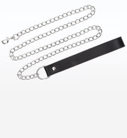 Taboom - Chain Leash - Bondage / SM Collar and leash Zwart — thumbnail 4
