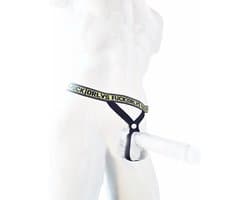 BamBella® - Sexy bondage Lingerie Heren L/XL - Zwart mannen ondergoed open kruis slip