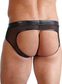 Wetlook Slip Met Open Achterkant - Zwart — thumbnail 8