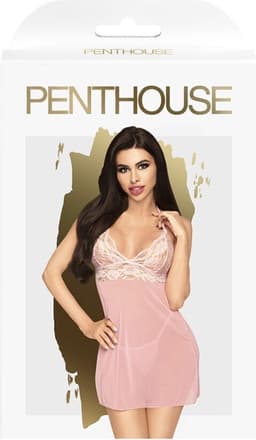 Penthouse Lingerie Bedtime story - Erotische Babydoll met String - Maat S/M - Roze — thumbnail 2