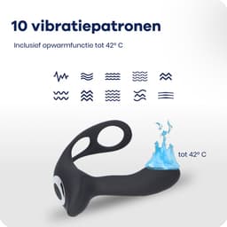 MyFantasy Prostaat Stimulator met Cockring - 42°C Prostaat Vibrator - Vibrerende Buttplug met Afstandsbediening - Sex Toys voor Mannen & Koppels - Anaal Vibrator - Anale Speeltjes - Vibrerende Buttplug Dildo - Kamasutra Seksspeeltjes Zwart — thumbnail 11