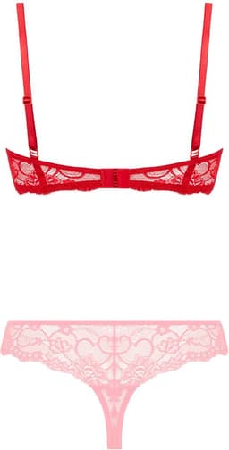 Christine le Duc - Kanten Kwart Cups BH - Lingerie Erotisch - Marzia - Rood — thumbnail 4