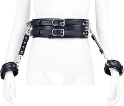 vscnovelty® BDSM set, 2 x Handcuffs, Waist belt — thumbnail 1