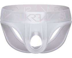 SUKREW U-Style V-Brief White Shimmer - MAAT XS - Erotisch Heren Ondergoed - Slip voor Man - Sexy mannen Slip