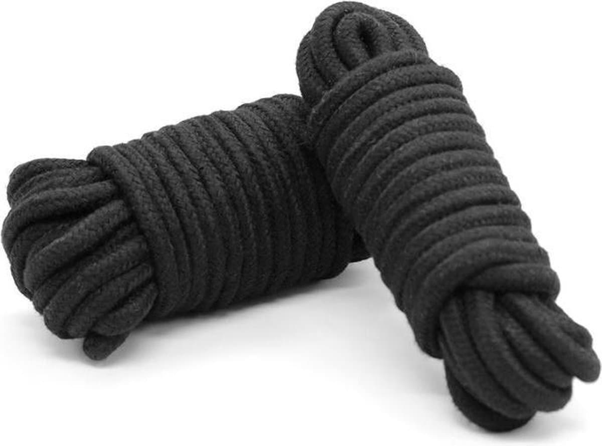 CHPN - Bondagetouw - Touw voor bondage - 2x 10Meter - BDSM spel - Zwart touw - Erotiek - Erotisch spel - Vastbinden - Partner vastbinden - Boeien — afbeelding 1