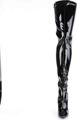 Pleaser - SEDUCE-3063 Overknee Laarzen - Paaldans schoenen - 44 Shoes - Zwart — thumbnail 2