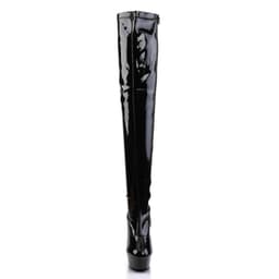EU 44 = US 13 | DELIGHT-3000 | 6 Heel, 1 3/4 PF Thigh High Boot, Side Zip — thumbnail 2