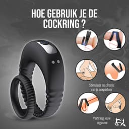 Toys Hub® Vibrerende Cockring - Incl. E-BOOK - 10 Vibraties – Met Opbergzakje - Penisring voor Mannen – Met Clitoris Stimulator - Cockring Vibrerend - Sex Toys Couples & Koppels — thumbnail 9