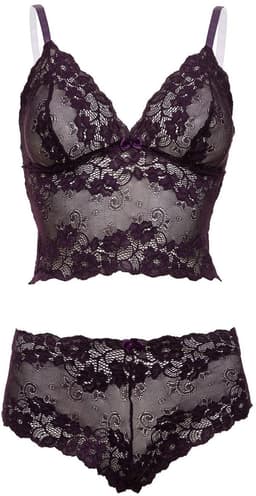 Christine le Duc - Kanten Bralette Set - Lingerie Erotisch - Valerie - Paars — thumbnail 2