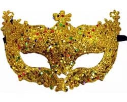 Scoby - Venetiaans Masker - Oogmasker - Gemaskerd Bal - Sensueel - Erotisch Masker - Verkleedpartij - Goud - One Size