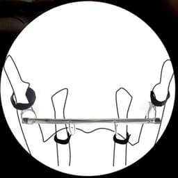 Mega spreidstang BDSM - 4 zachte stevige handboeien - 50CM - Luxe materialen - Spreader bar — thumbnail 4