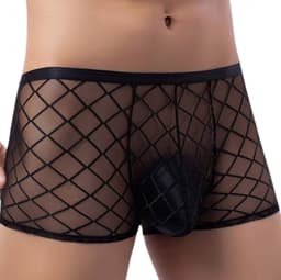 LekkerStout Boxershorts - Doorschijnend - Zwart - Sexy Herenondergoed | XL | ( LS149 ) — thumbnail 5