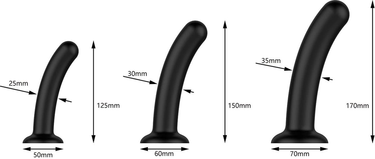 Nexus - Dilator Set Siliconen Anaal Dildos - Zwart — afbeelding 1