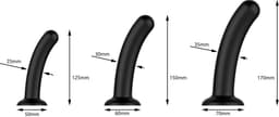 Nexus - Dilator Set Siliconen Anaal Dildos - Zwart — thumbnail 1
