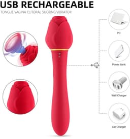 Desiredrops® - Dubbele Penetratie Vibrator - Luchtdruk Vibrator - satifyer Clitoris & G Spot stimulator - Krachtig - Vibrators - Vibrators voor vrouwen - Sex toys voor koppels - Vibrator-Discreet Bezorgde -Sucking - sex speeltjes — thumbnail 5