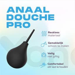 Yonovo® Anaal Douche Pro - Reinigen - Anus Anale - Vaginale vaginaal - Spoelen - Deluxe - Klysma set - Shower mannen en vrouwen Constipatie darmreiniging - Ontgifting - Buttplugs erotiek seksspeeltjes - vibrator Dildo - Zwart — thumbnail 4