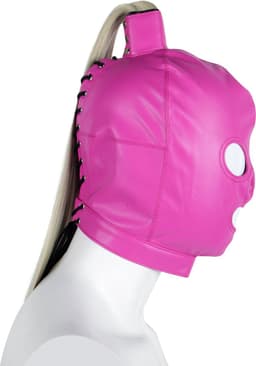 Banoch | Masker Pony Tail | paarden staart roze imitatie leer | Bondage — thumbnail 4
