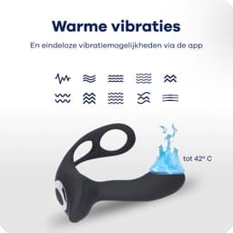 MyFantasy Prostaat Stimulator met Cockring – 42°C – Bestuurbaar met Nederlandse App – Prostaat Vibrator – Sex Toys voor Mannen & Koppels - Anaal Vibrator - Anale Speeltjes voor Mannen - Kamasutra Seksspeeltjes - Vibrerende Buttplug Dildo - Zwart — thumbnail 6