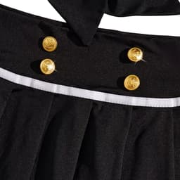 Sexy Politie Kostuum - 2-delig Zwart Verkleedpakje - Rokje & Korte Top - Rollenspel / Cosplay - Lingerie Ondergoed voor Dames - Maat S — thumbnail 3