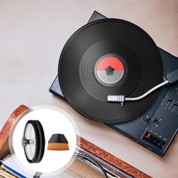 Vinyl Reinigingshulp - Platen Cleaner - Platen Onderhoud - Waterdicht Ontwerp - Voor 7-12 Inch - Zwart — thumbnail 4
