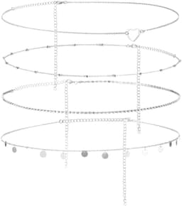 NTHProducts - Adjustable Belly Chain - 4 Stuks - Elegante Body Chain - Zilver - Trendy Tailleketting - Voor Feestjes en Avonden - Modieuze Accessoire — thumbnail 1