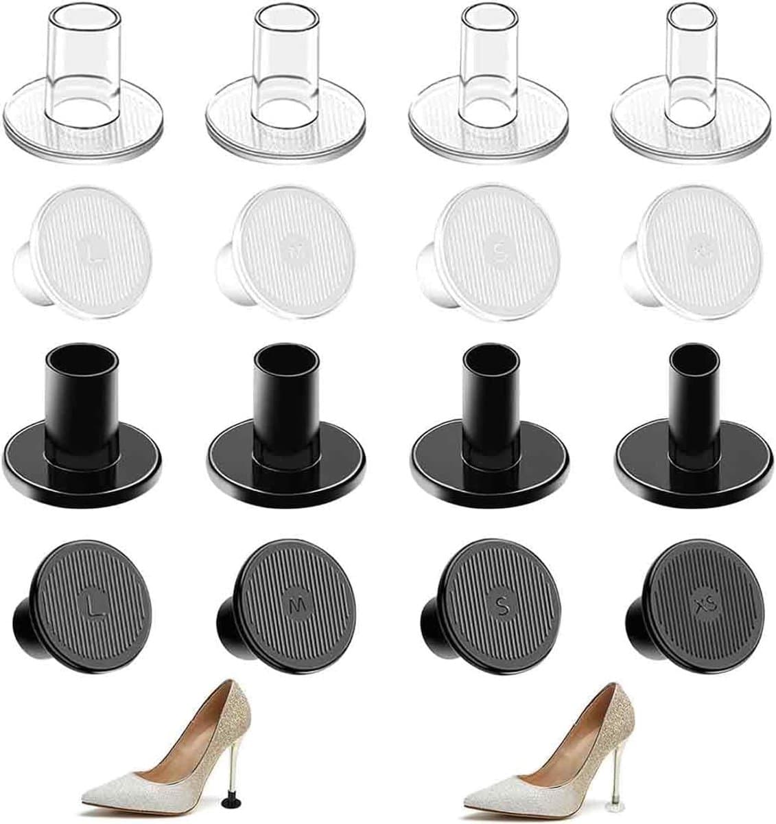 8 Pairs Heel Protectors voor High Heels - Bescherming voor Hakken - 4 Verschillende Maten - Geschikt voor Gras, Gravel, Buitenactiviteiten, Gemakkelijk Lopen — afbeelding 1