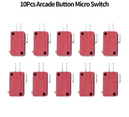 Dailygoods- Micro Switch - 10 Stuks - Hoge Sensitiviteit - Drie Pinnen - Betrouwbaar - Lange Levensduur - Compatibel met Arcade Knoppen - Drukknop — thumbnail 3