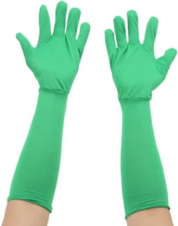 Chromakey Handschoenen GreenGloves voor Green Screen Fotografie Foto Video - Elleboog Lange Satijnen Handschoenen - Vrouwen - Party Kostuum - Kopen . — thumbnail 3