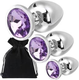MONA - Anal Plug Set - Staal - Hypoallergeen - Glanzend - S, M, L — thumbnail 1