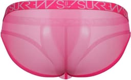 SUKREW Sheer Low-rise Brief Elect Pink - MAAT S - Erotisch Heren Ondergoed - Slip voor Man - Sexy mannen Slip — thumbnail 2