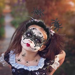 5-delige Halloween Steampunk Accessoires voor Vrouwen met Kanten Handschoenen, Venetiaanse Masker, Gothic Sieraden en Tattoo Stickers voor Cosplay en Feestjes — thumbnail 4